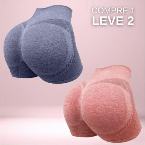 Double-sided Fleece Non-embarrassment Line Workout Leggings High Waist  Peach Hip 5/8 Length Compression Yoga Shorts